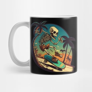 Skateboarding Skeleton Mug